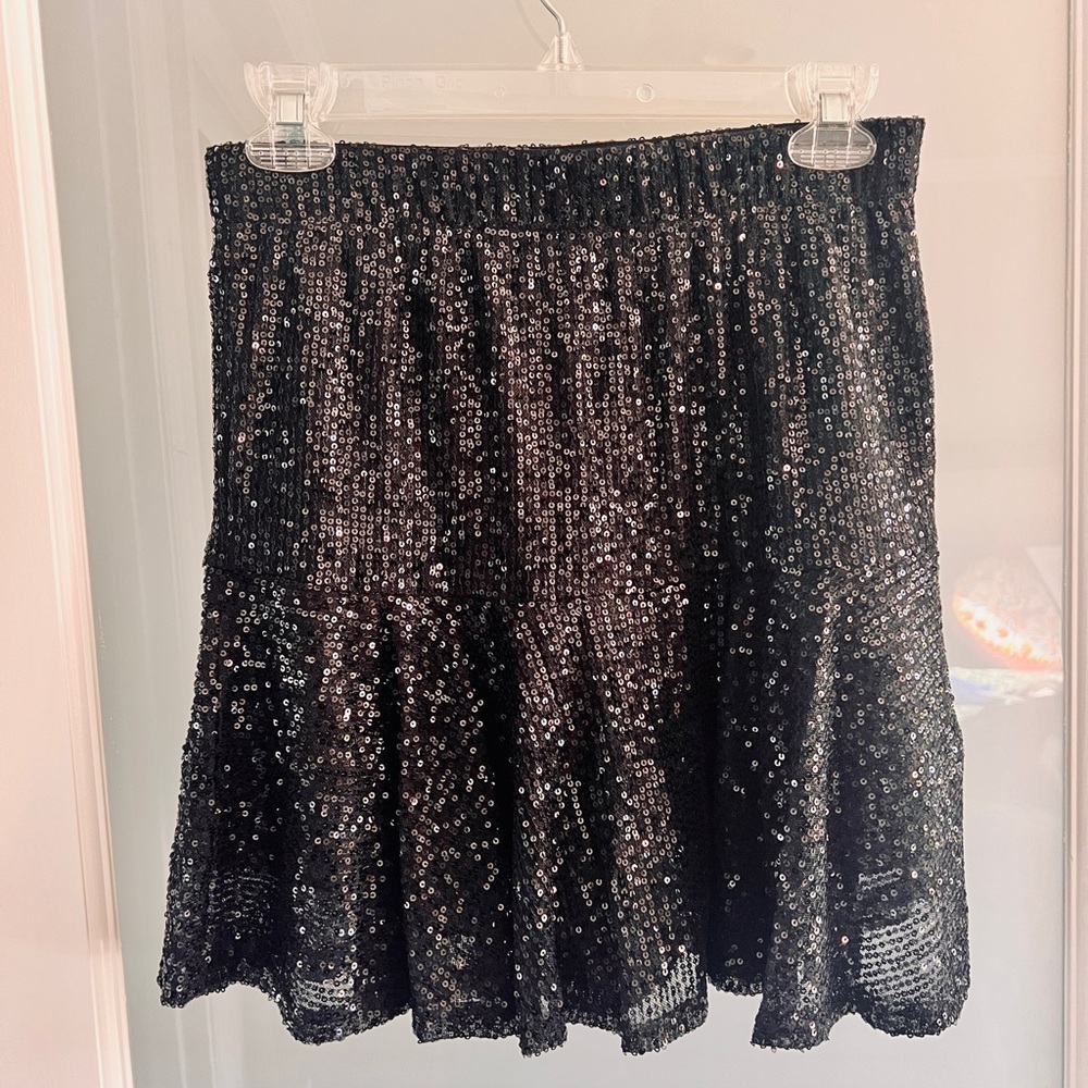 Molly Bracken Black Sequin Mini Skirt Small NWT - Picture 9 of 12